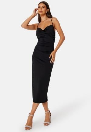 BUBBLEROOM Tobi drapy waterfall dress Black XL