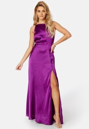 Bubbleroom Occasion Laylani Satin Gown Dark purple 40