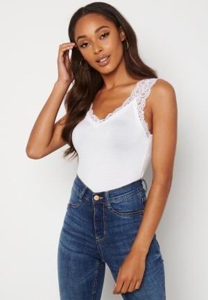 Pieces Barbera Lace Top Bright White M