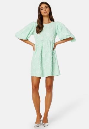 BUBBLEROOM Summer Luxe Puff Mini Dress Green 46