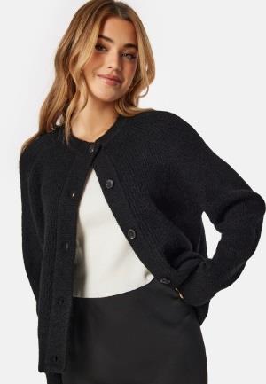 SELECTED FEMME Slflulu LS knit short cardigan Black Black - XXL