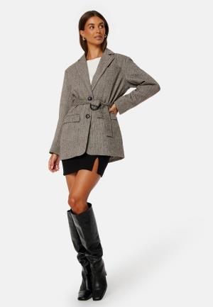 BUBBLEROOM Honor Wool Blend Blazer Brown 34