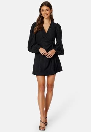 BUBBLEROOM Axelle Wrap Dress Black M