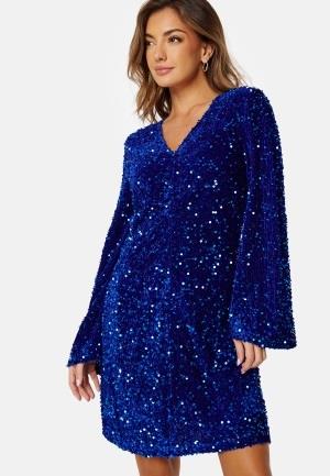 VILA Vibarina Glitter Dress Navy Blazer S