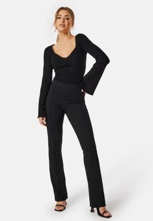 BUBBLEROOM Soft Suit Flared Trousers Black XS