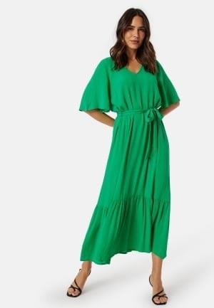 BUBBLEROOM Butterfly Sleeve Viscose Dress Green 42