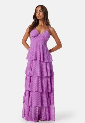 VILA Viika V-Neck maxi flounce dress Dewberry 44