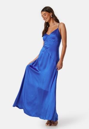 Bubbleroom Occasion Satin Strap Gown Blue 40