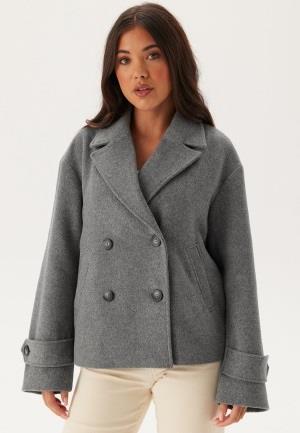 BUBBLEROOM Short Wool Blend Jacket Grey melange M