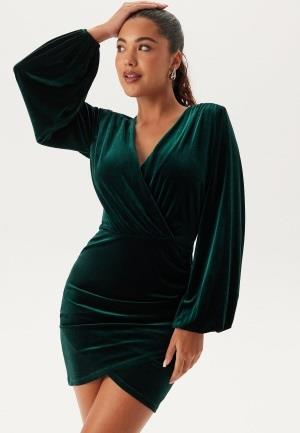 Bubbleroom Occasion Leija Velvet Dress Dark green M