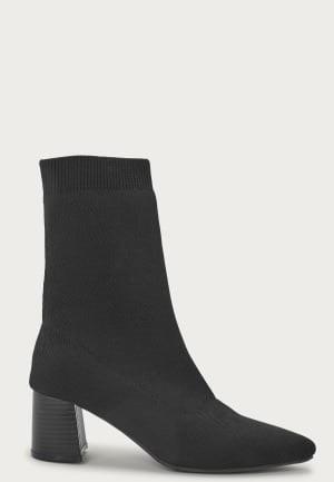 BUBBLEROOM Knitted Ankle Boot Black 36