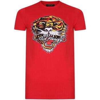 Lyhythihainen t-paita Ed Hardy  Tiger mouth graphic t-shirt red  EU S
