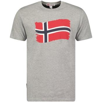 Lyhythihainen t-paita Geographical Norway  SX1078HGN-BLENDED GREY  EU ...