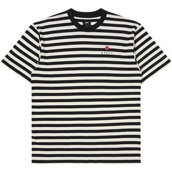 T-paidat & Poolot Edwin  Basic Stripe T-Shirt - Black/White  EU M