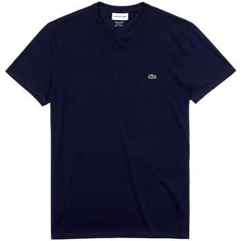 T-paidat & Poolot Lacoste  Pima Cotton T-Shirt - Blue Marine  EU L
