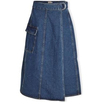 Lyhyt hame Vila  Norma Skirt - Medium Blue Denim  FR 36