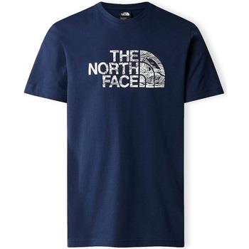 T-paidat & Poolot The North Face  Woodcut Dome T-Shirt - Summit Navy  ...