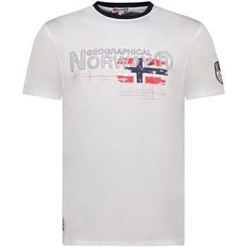 Lyhythihainen t-paita Geographical Norway  SY1450HGN-White  EU 3XL