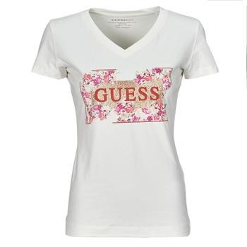 Lyhythihainen t-paita Guess  LOGO FLOWERS  EU S