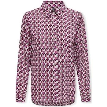 Paita Only  Alma Life Poly Shirt L/S - Magenta Purple/Posh  EU M