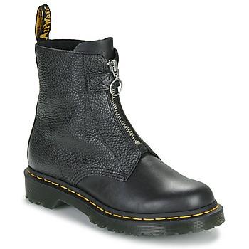 Kengät Dr. Martens  1460 Pascal Frnt Zip Black Wanama   Black Milled N...