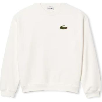 Svetari Lacoste  Loose Fit Badge Accent Sweatshirt - Blanc  EU S