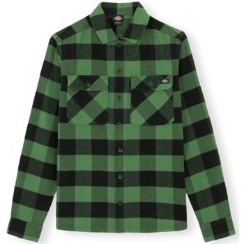 Pitkähihainen paitapusero Dickies  New Sacramento Shirt - Green  EU S