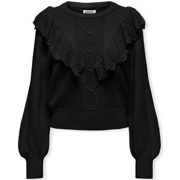 Neulepusero Only  Cherry LS Ruffle Knit - Black  EU S