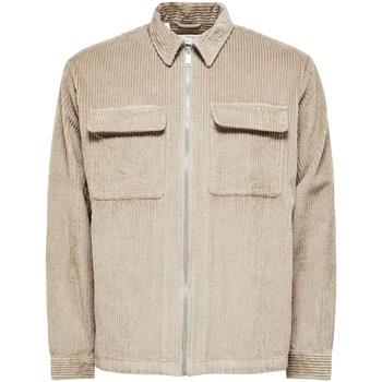 Pitkähihainen paitapusero Selected  SLHLOOSEJAKE OVERSHIRT CORD LS - 1...