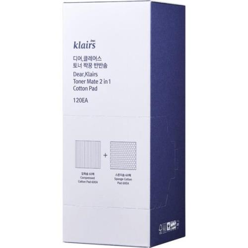 Klairs Toner Mate 2 in 1 Cotton Pad 120 pcs