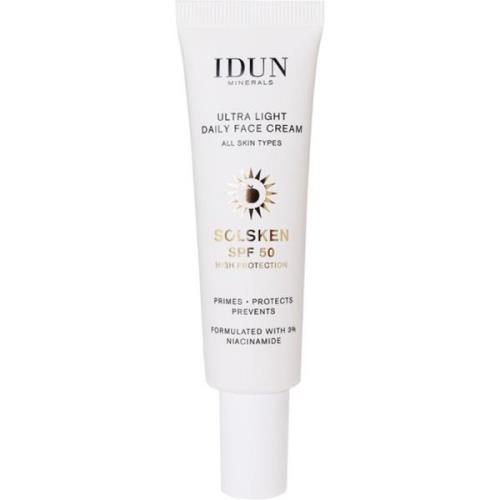 Ultra Light Daily Face Cream Solsken, 30 ml IDUN Minerals Päivävoiteet