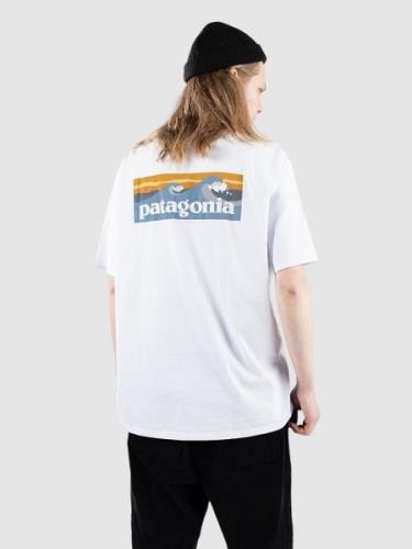 Patagonia Boardshort Logo Pocket Responsibili T-paita valkoinen