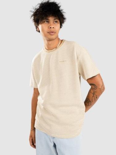 Anerkjendt Akkikki Cotton Stripe T-paita ruskea