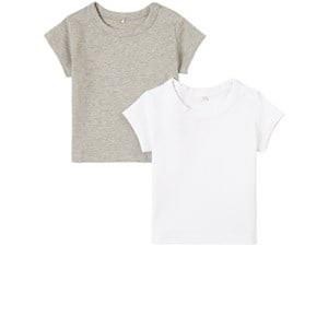 A Happy Brand 2-Pack T-Shirts Gray Melange 62/68 cm