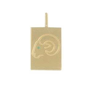 Design Letters Aries Necklace Charm Gold One Size