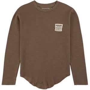 NUNUNU Basic Layer Ripped Branded T-Shirt Earth Brown 6-7 Years