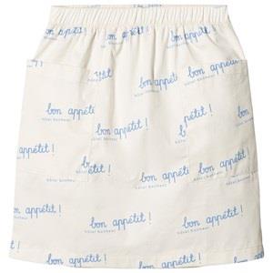 Tinycottons Bon Appétit Skirt Off White/Light Cerulean Blue 2 Years