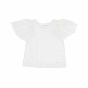 Monnalisa Butterfly Sleeve T-Shirt White 5 Years