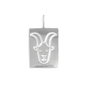 Design Letters Capricorn Necklace Charm Silver One Size