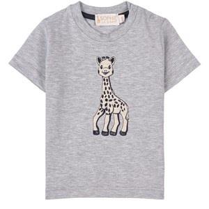 Sophie The Giraffe Embroidered T-Shirt Gray Melange 3 Months