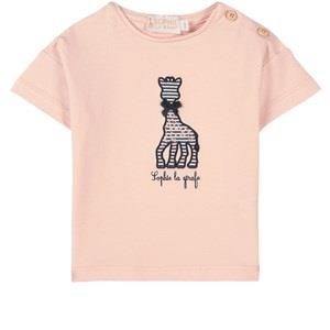 Sophie The Giraffe Embroidered Giraffe T-Shirt Light pink 3 Months