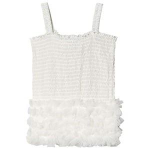 DOLLY by Le Petit Tom Frilly Top White Newborn (3-18 Months)