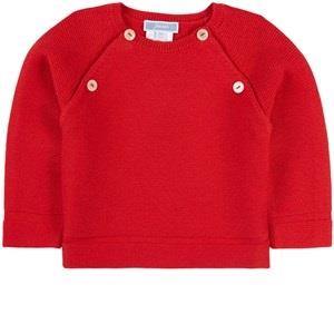 Jacadi Garter Stitch Knitted Sweater Red