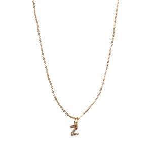 IA BON Initial Pendant  Z Necklace Gold One Size
