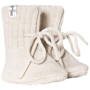 Little Jalo Knitted Booties Cream 62/68 cm