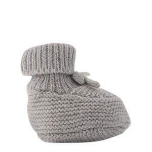 Tartine et Chocolat Knitted Booties Gray 9-12 Months