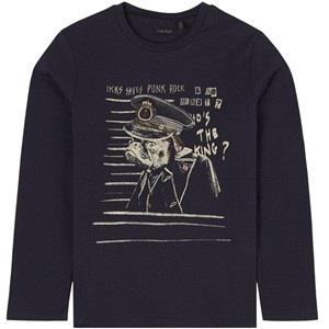IKKS Long Sleeved Branded Graphic T-shirt Navy 3 Years