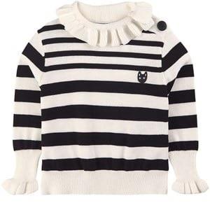 Sonia Rykiel Mae Striped Knitted Sweater Cream 4 Years