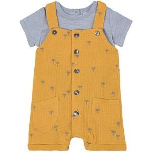 Absorba Printed Overalls Set Yellow 1 Month