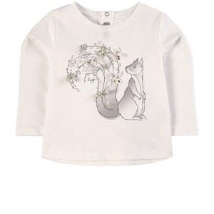 Il Gufo Squirrel Flowers T-Shirt White 12 months